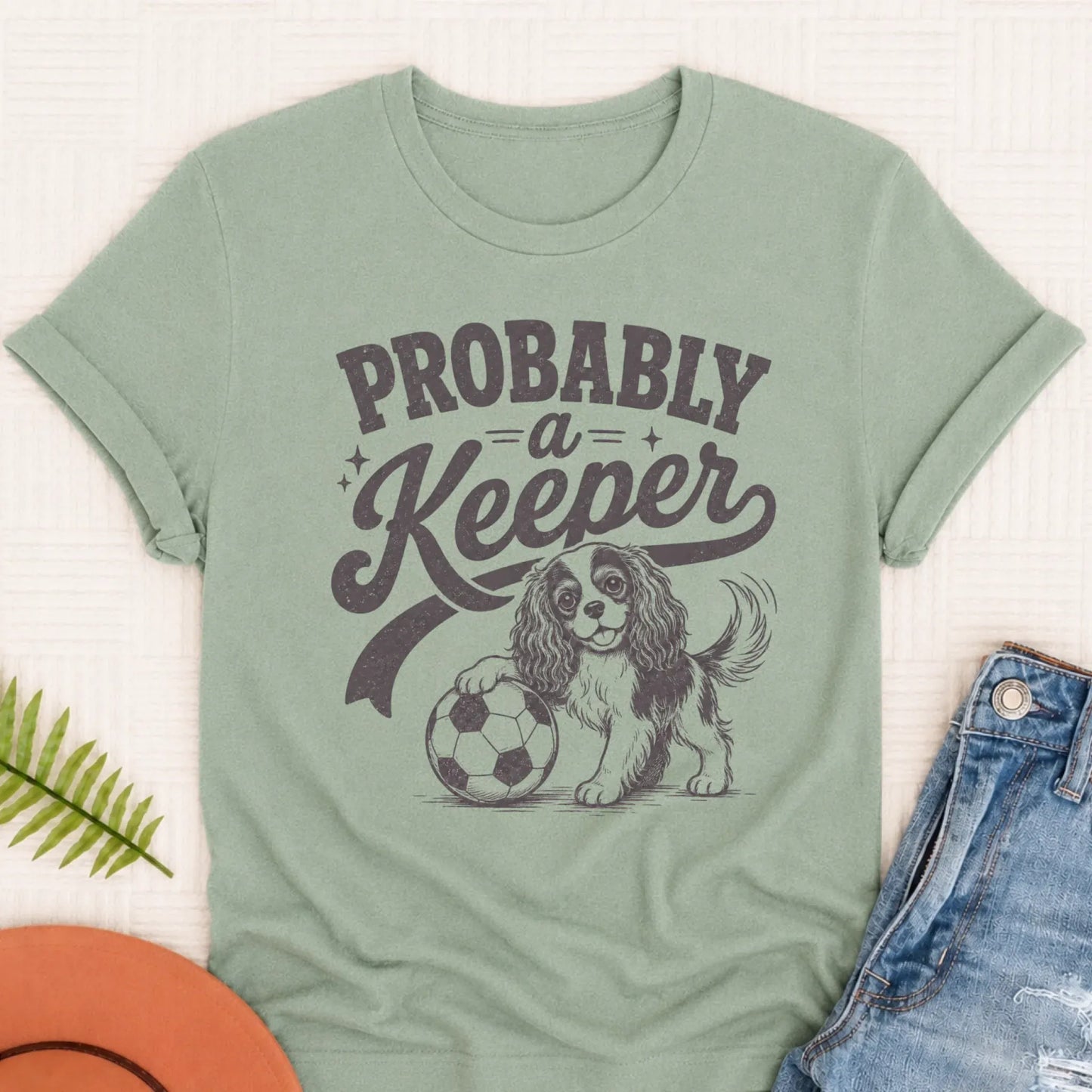 Cavalier King Charles Funny Soccer Keeper Unisex T-Shirt 3XL