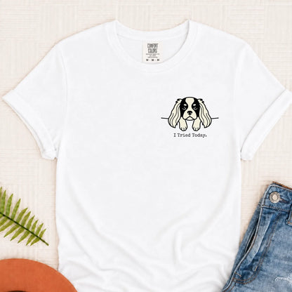 Cavalier King Charles Funny Tried Today Unisex Tshirt White
