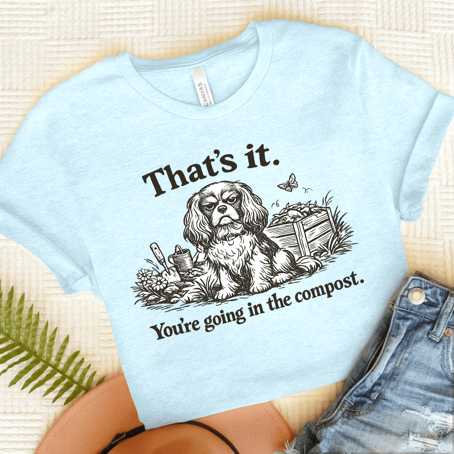 Cavalier Gardening Compost Unisex TShirt Heather Ice Blue
