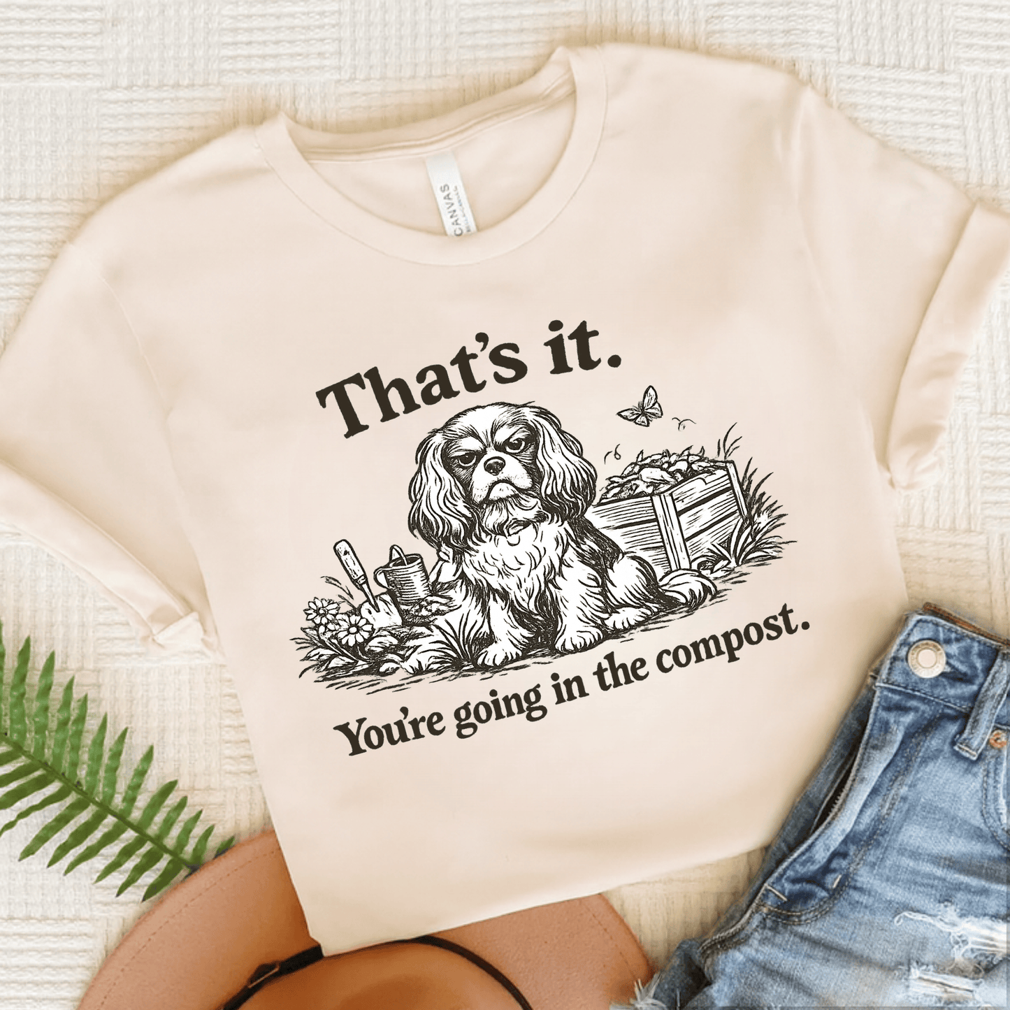 Cavalier Gardening Compost Unisex TShirt Natural