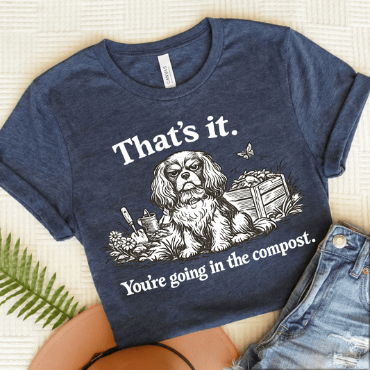 Cavalier Gardening Compost Unisex TShirt Heather Navy