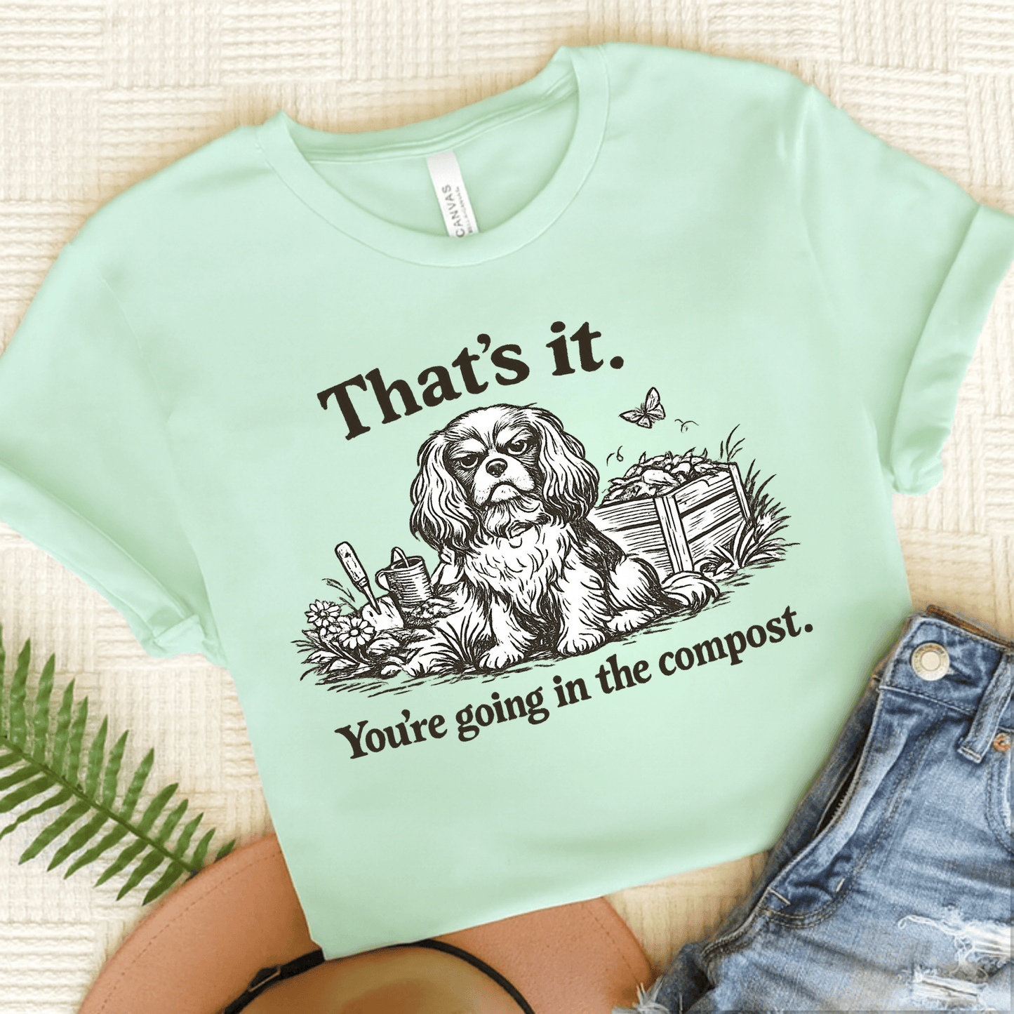 Cavalier Gardening Compost Unisex TShirt Heather Mint