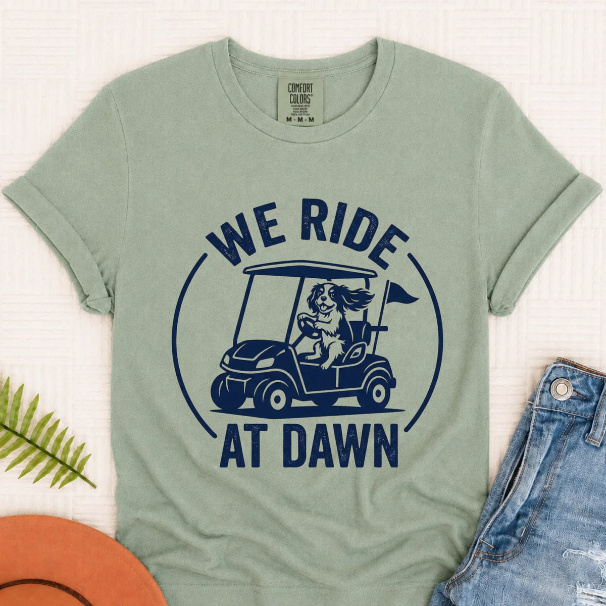 Cavalier King Charles Golf Cart Unisex TShirt Bay