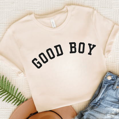 Dachshund Good Boy Unisex TShirt Natural