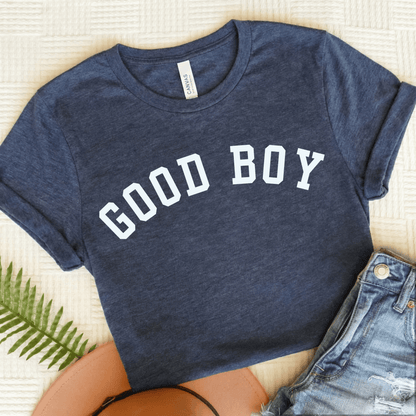 Dachshund Good Boy Unisex TShirt Heather Navy