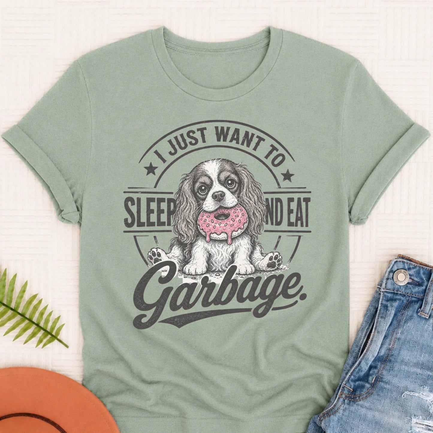 Cavalier King Charles I Eat Garbage Unisex TShirt 3XL