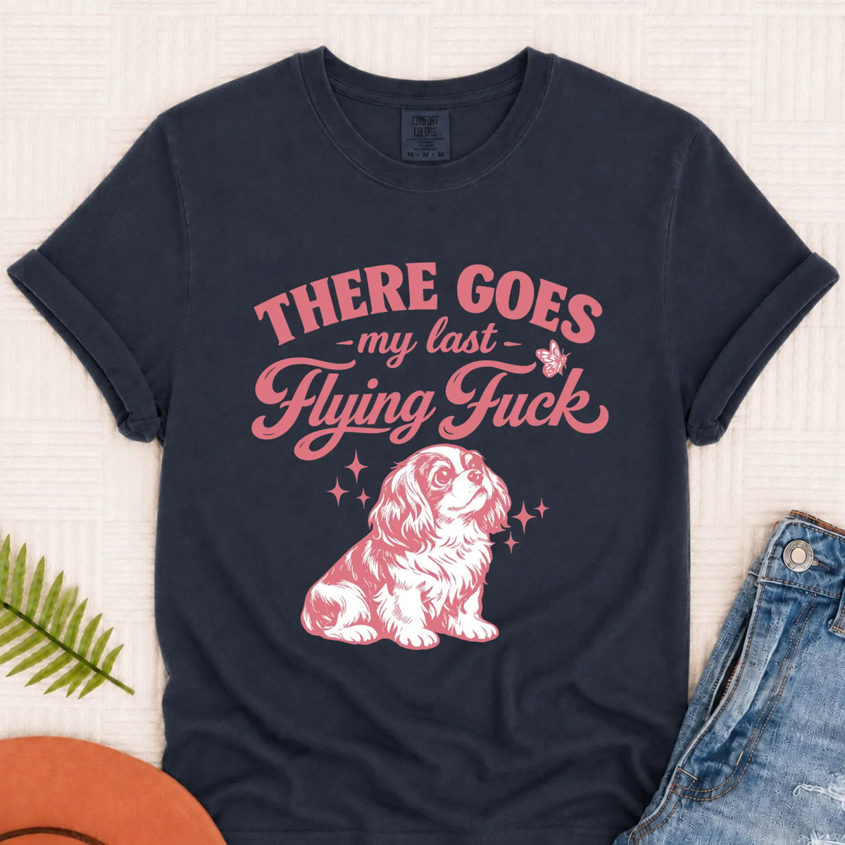 Cavalier King Charles Last Flying Snark Unisex TShirt Navy