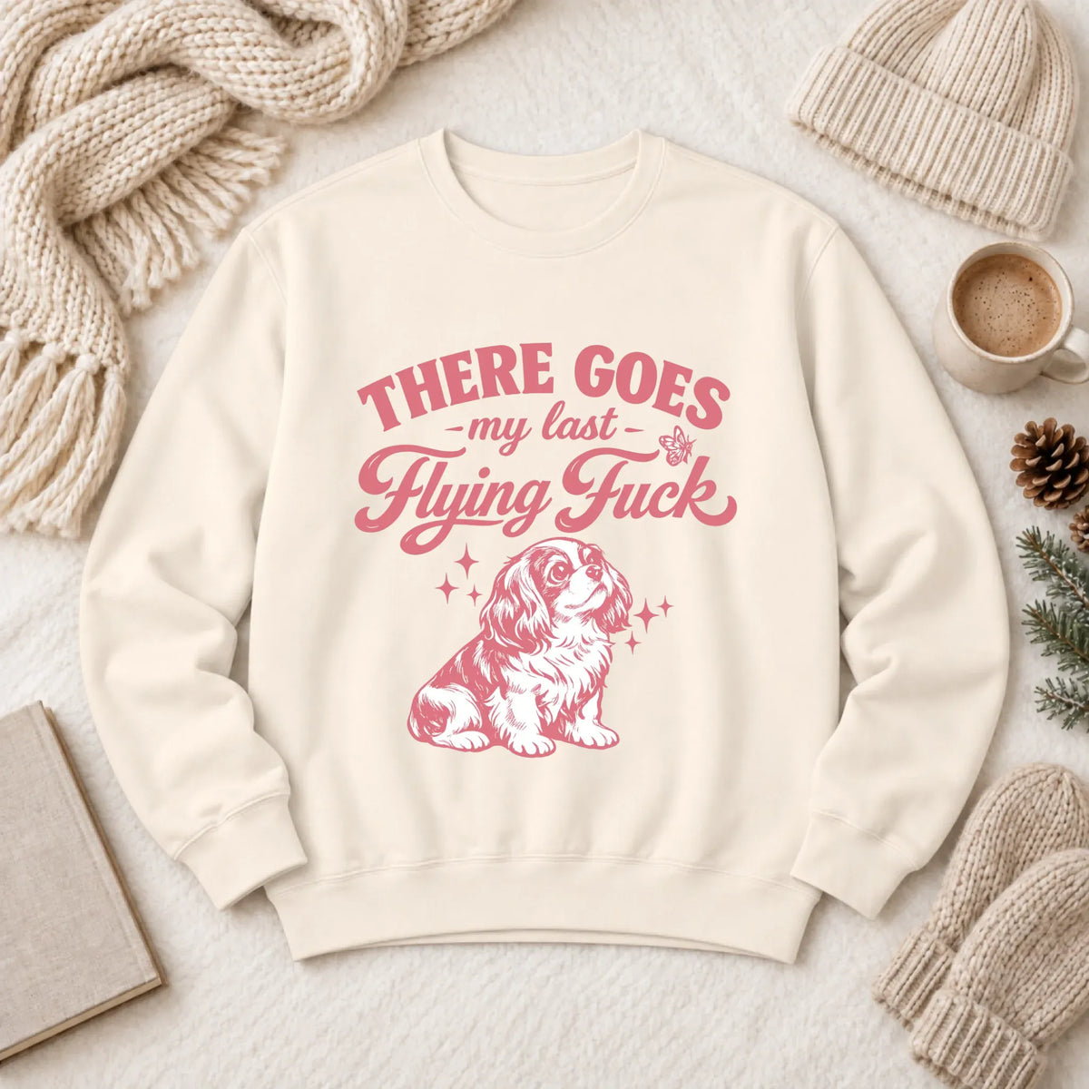 Cavalier King Charles Last Flying Unisex Sweatshirt Ivory