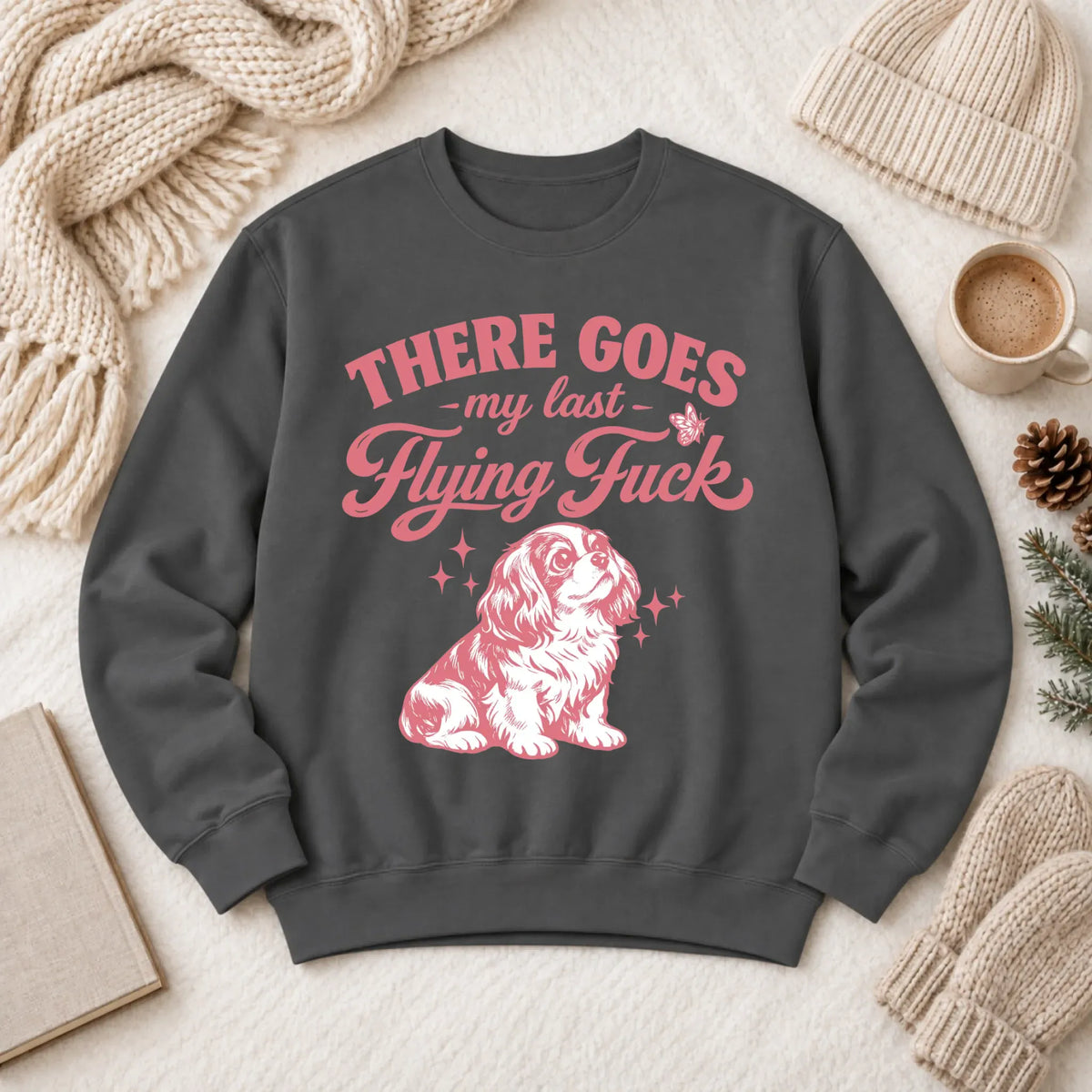 Cavalier King Charles Last Flying Unisex Sweatshirt Pepper