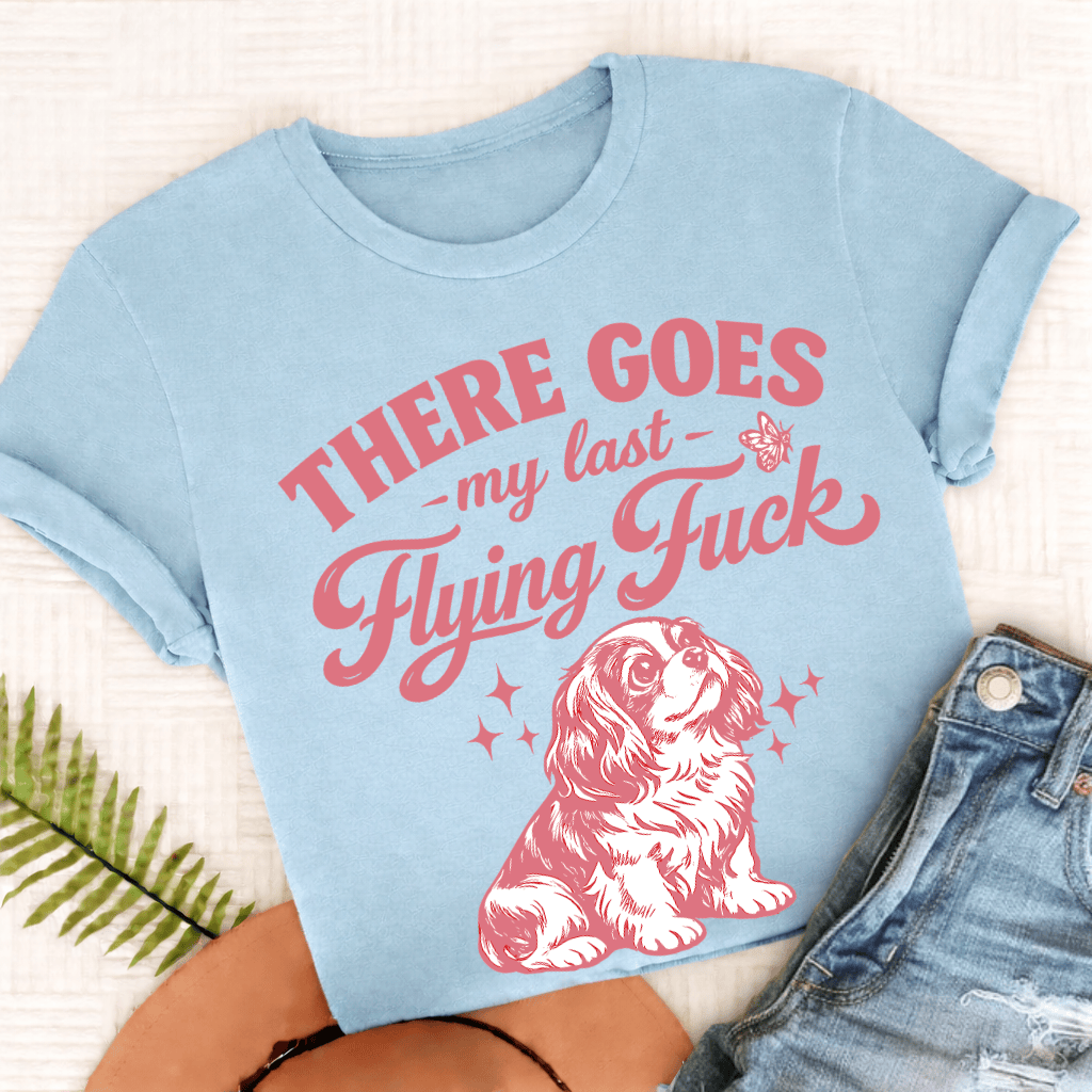 Cavalier King Charles Last Flying Unisex TShirt Comfort Colors Chambray