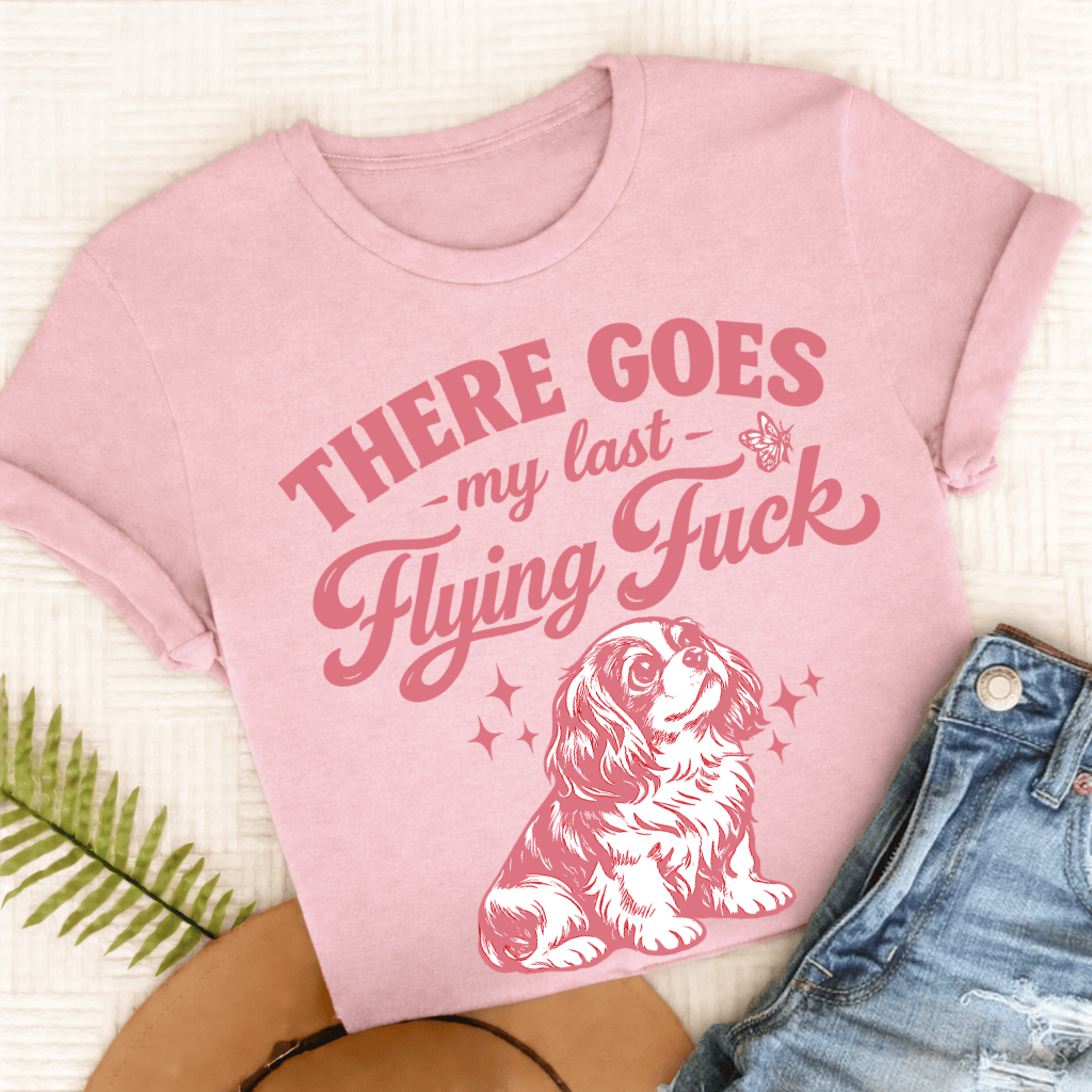 Cavalier King Charles Last Flying Unisex TShirt Comfort Colors Blossom