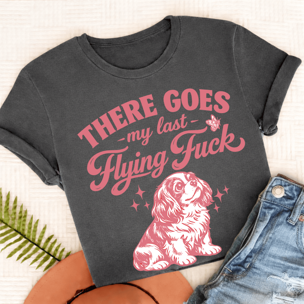 Cavalier King Charles Last Flying Unisex TShirt Comfort Colors Pepper