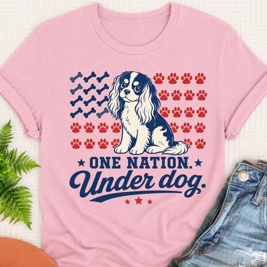 Cavalier King Charles Licks Liberty Unisex TShirt Blossom