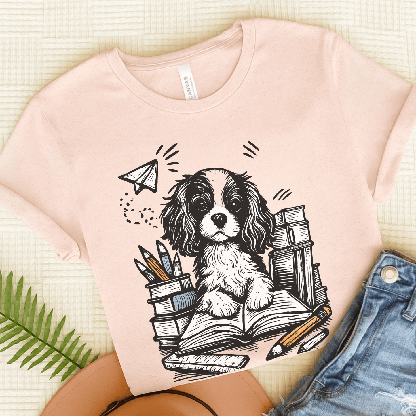 Cavalier 1st Day of School Unisex TShirt Soft Pink
