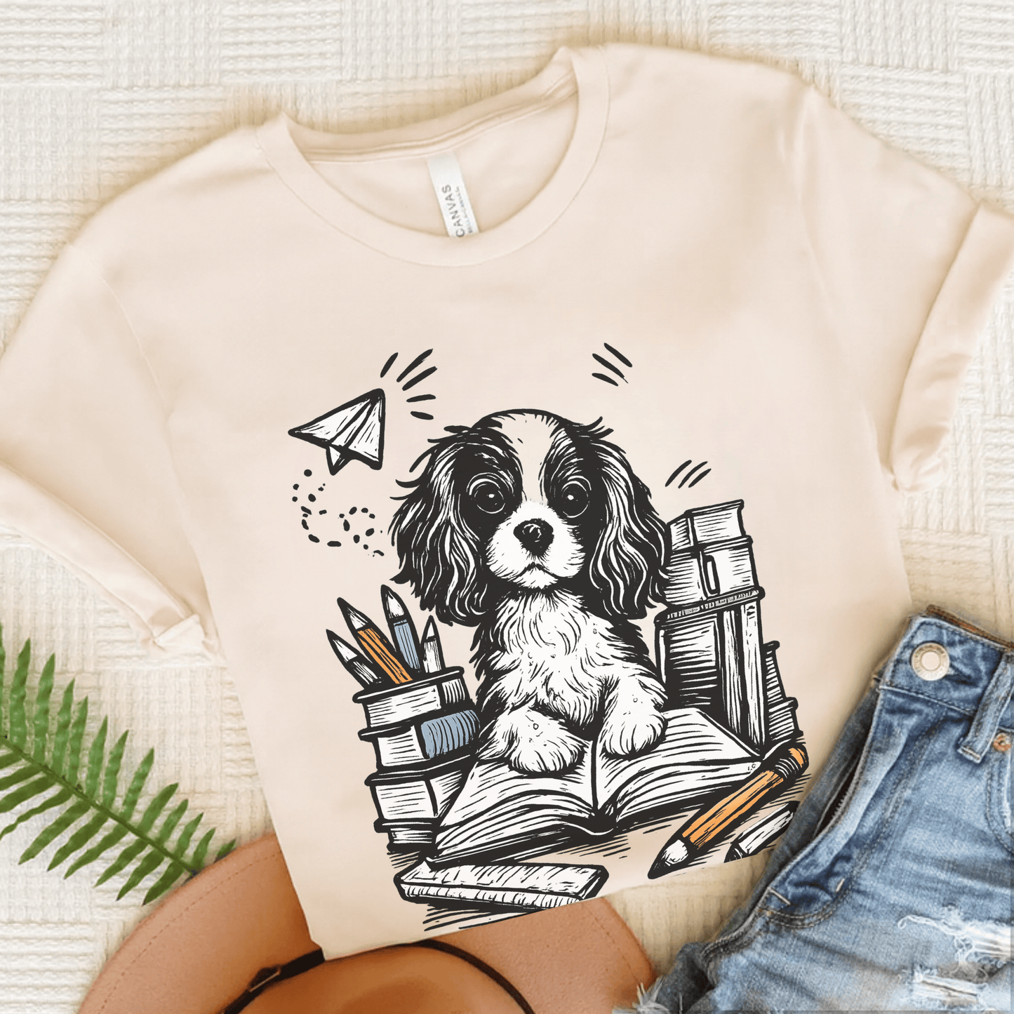 Cavalier 1st Day of School Unisex TShirt Natural