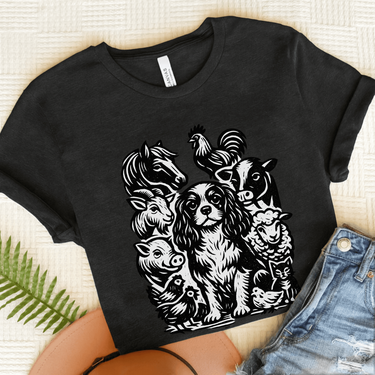 Cavalier Farm Animals Unisex TShirt