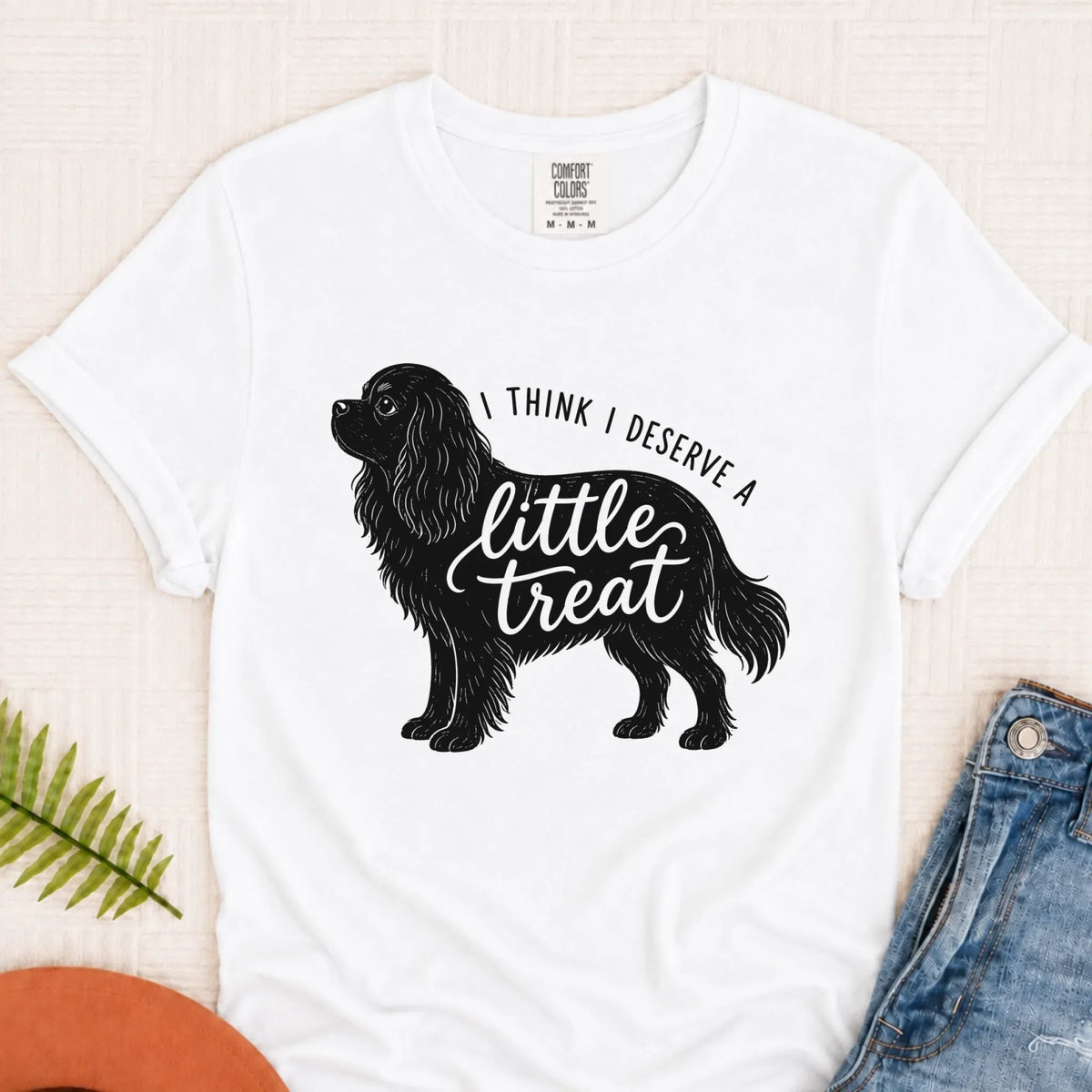 Cavalier King Charles Little Treat Unisex TShirt White