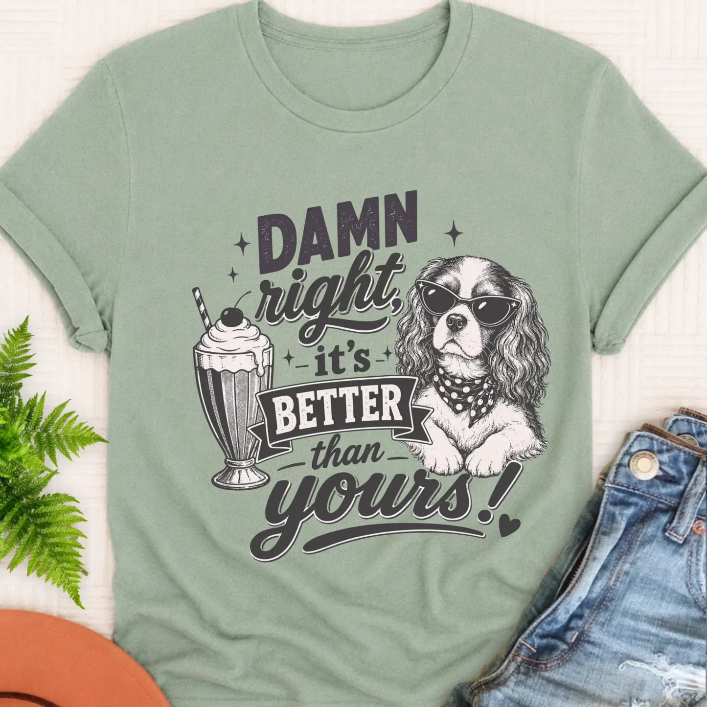 T-Shirt Bay / S Cavalier King Charles Milkshake Unisex TShirt