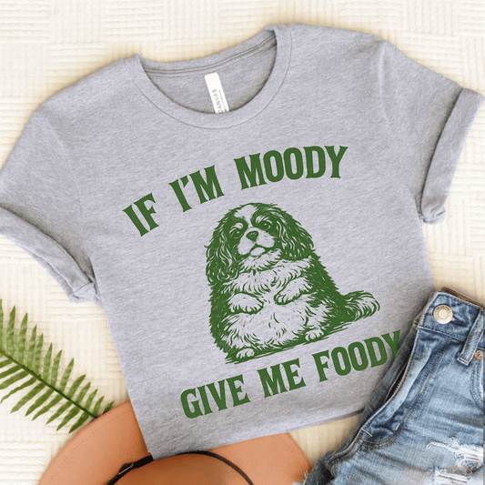 Cavalier Moody Give Me Foody Unisex Tshirt Athletic Heather