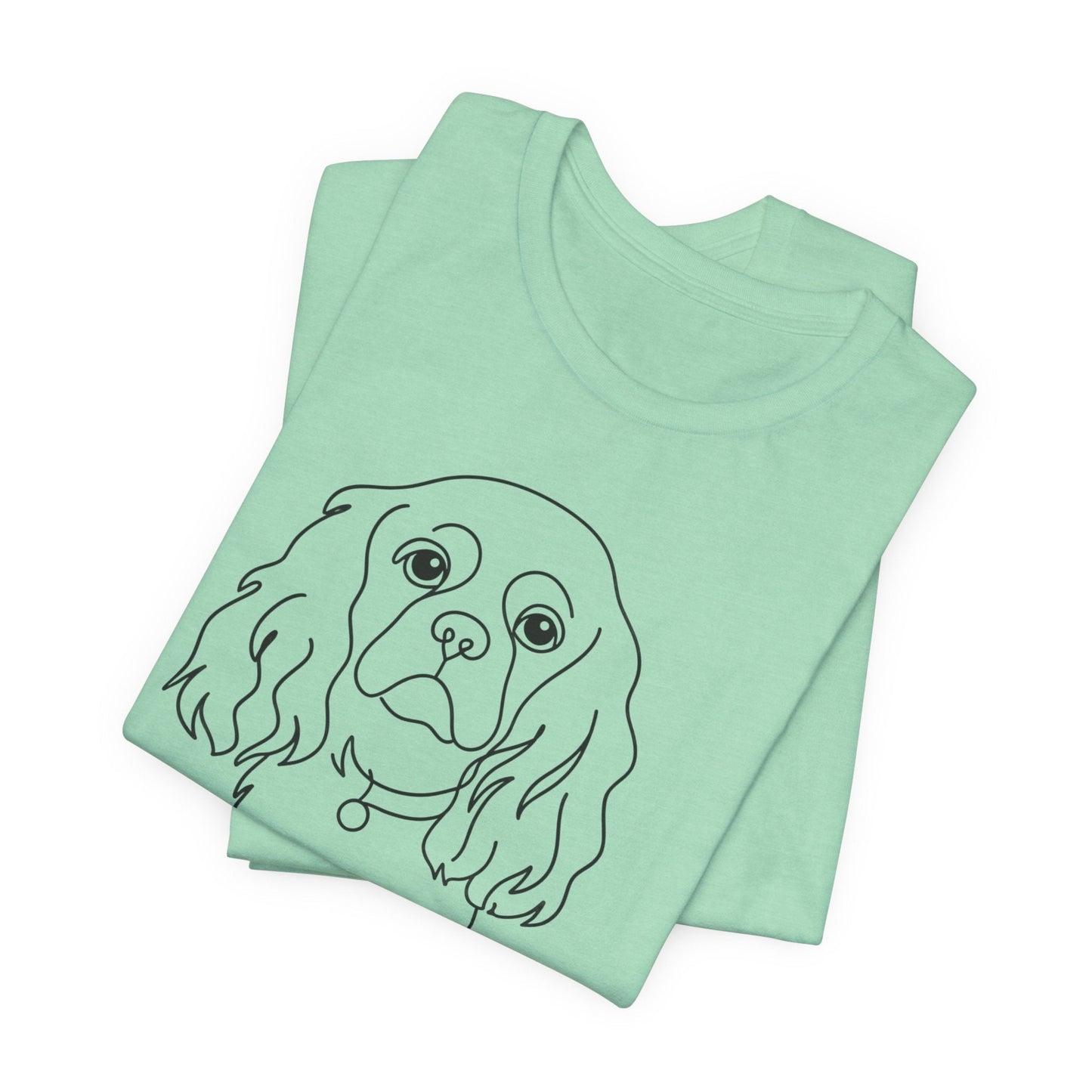 Printify T-Shirt Cavalier King Charles Name Single Line TShirt