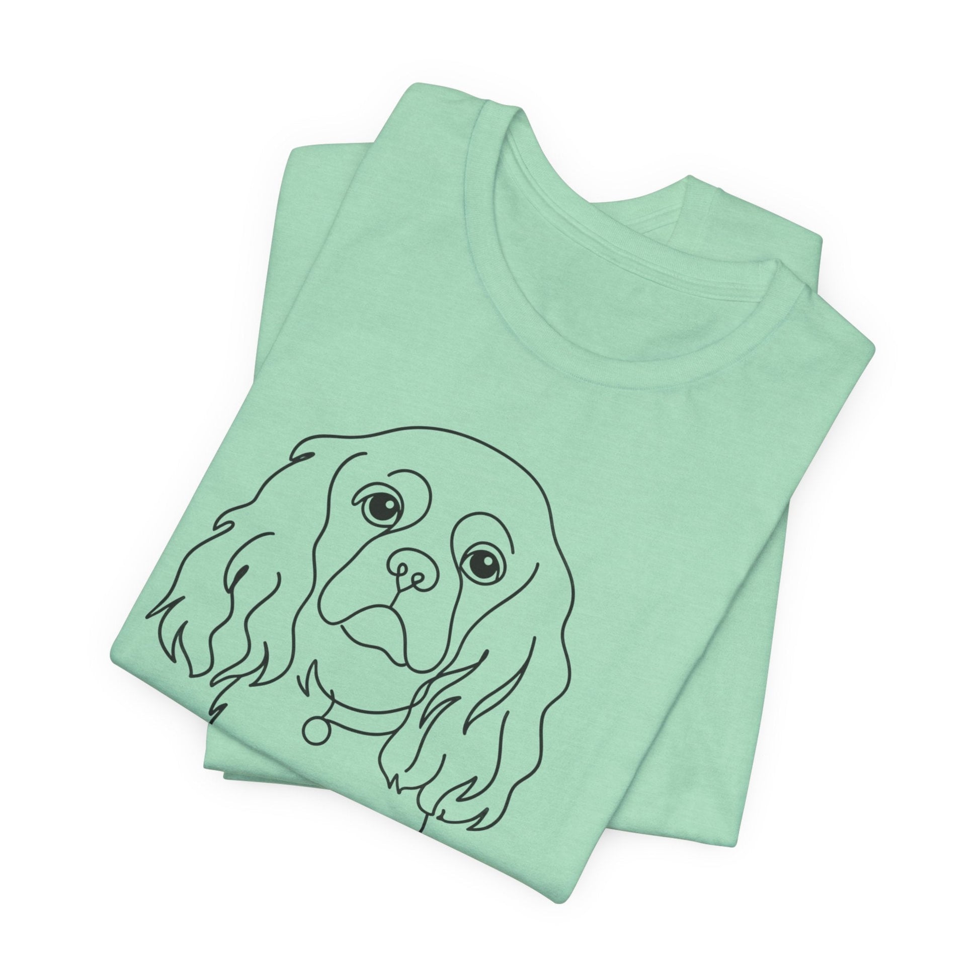 Printify T-Shirt Cavalier King Charles Name Single Line TShirt