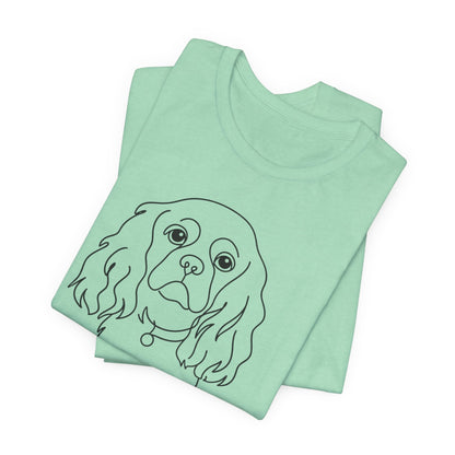 Printify T-Shirt Cavalier King Charles Name Single Line TShirt