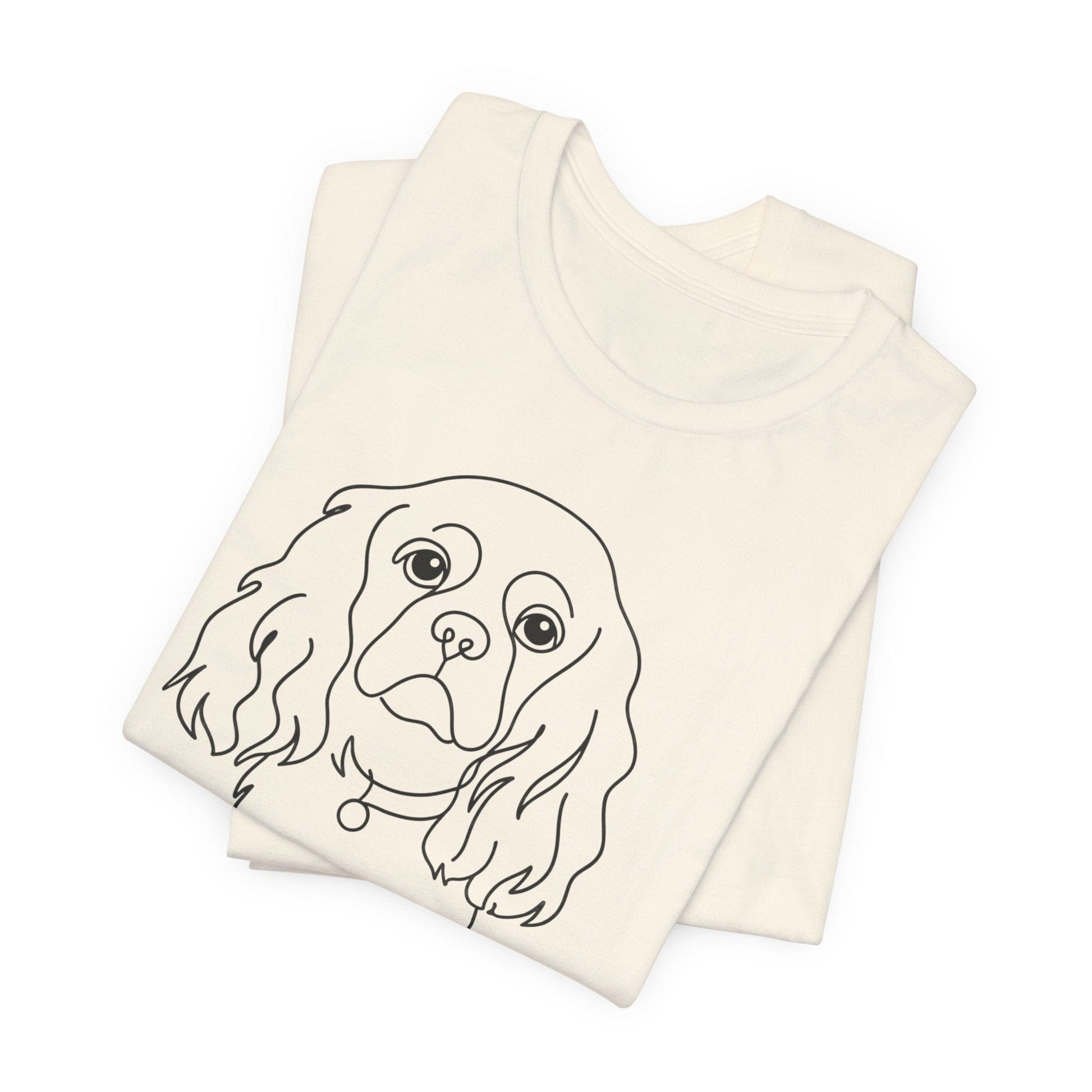 Printify T-Shirt Cavalier King Charles Name Single Line TShirt