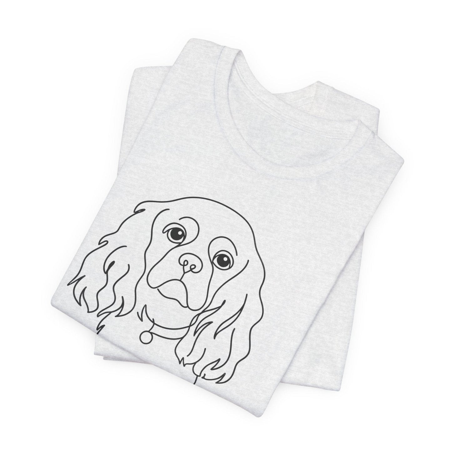 Printify T-Shirt Cavalier King Charles Name Single Line TShirt