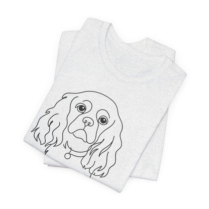 Printify T-Shirt Cavalier King Charles Name Single Line TShirt