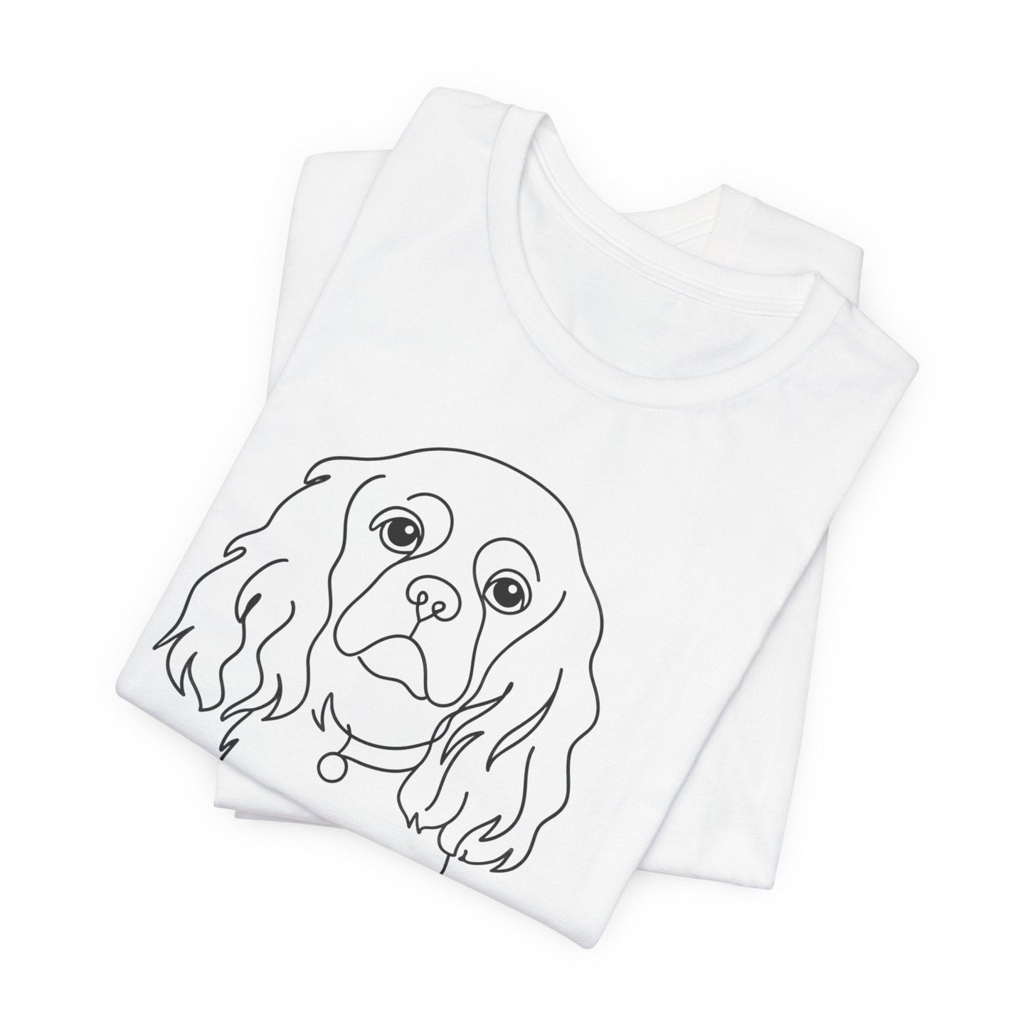 Printify T-Shirt Cavalier King Charles Name Single Line TShirt