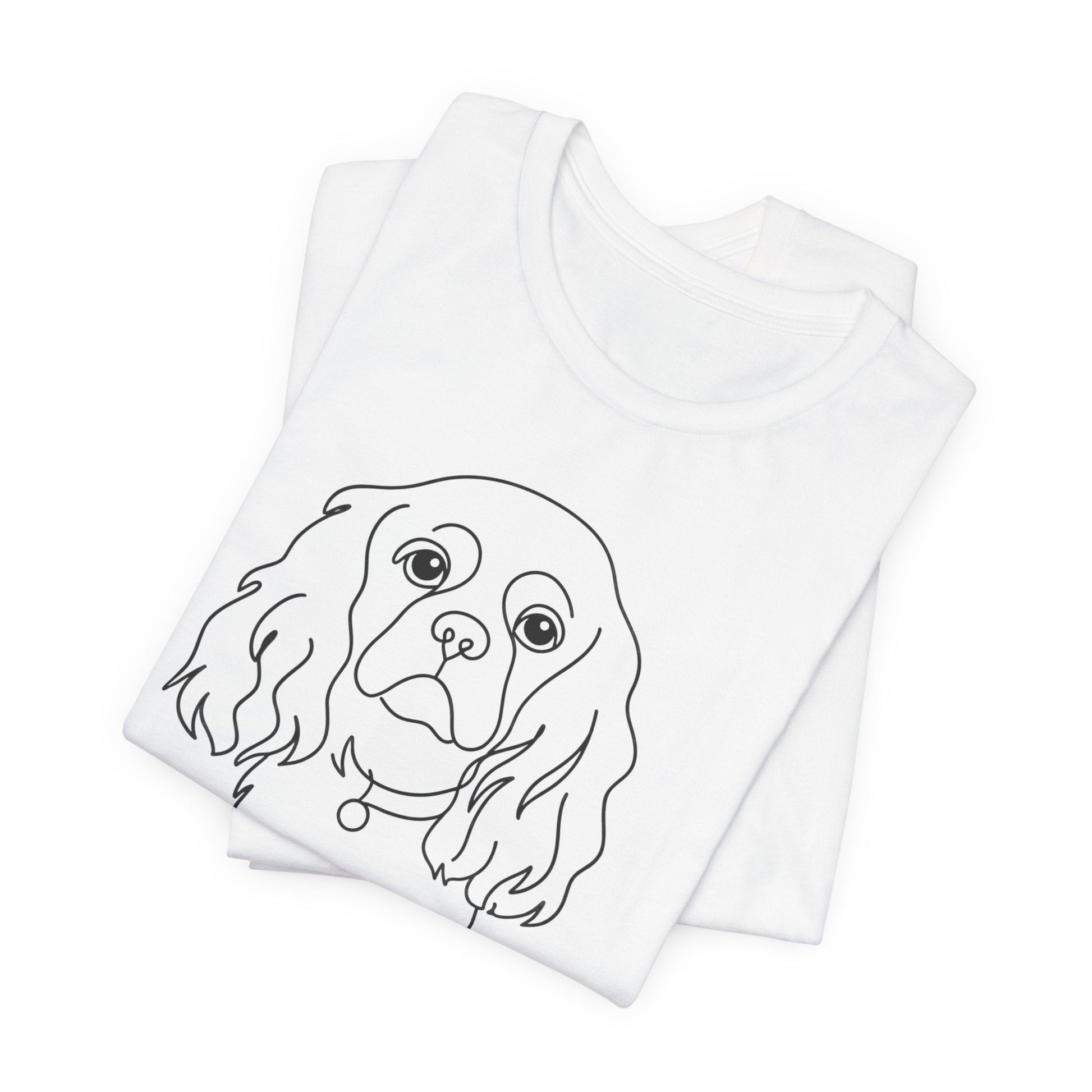 Printify T-Shirt Cavalier King Charles Name Single Line TShirt