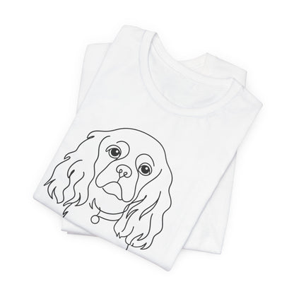 Printify T-Shirt Cavalier King Charles Name Single Line TShirt