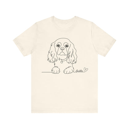 Printify T-Shirt Cavalier King Charles Name Single Line TShirt