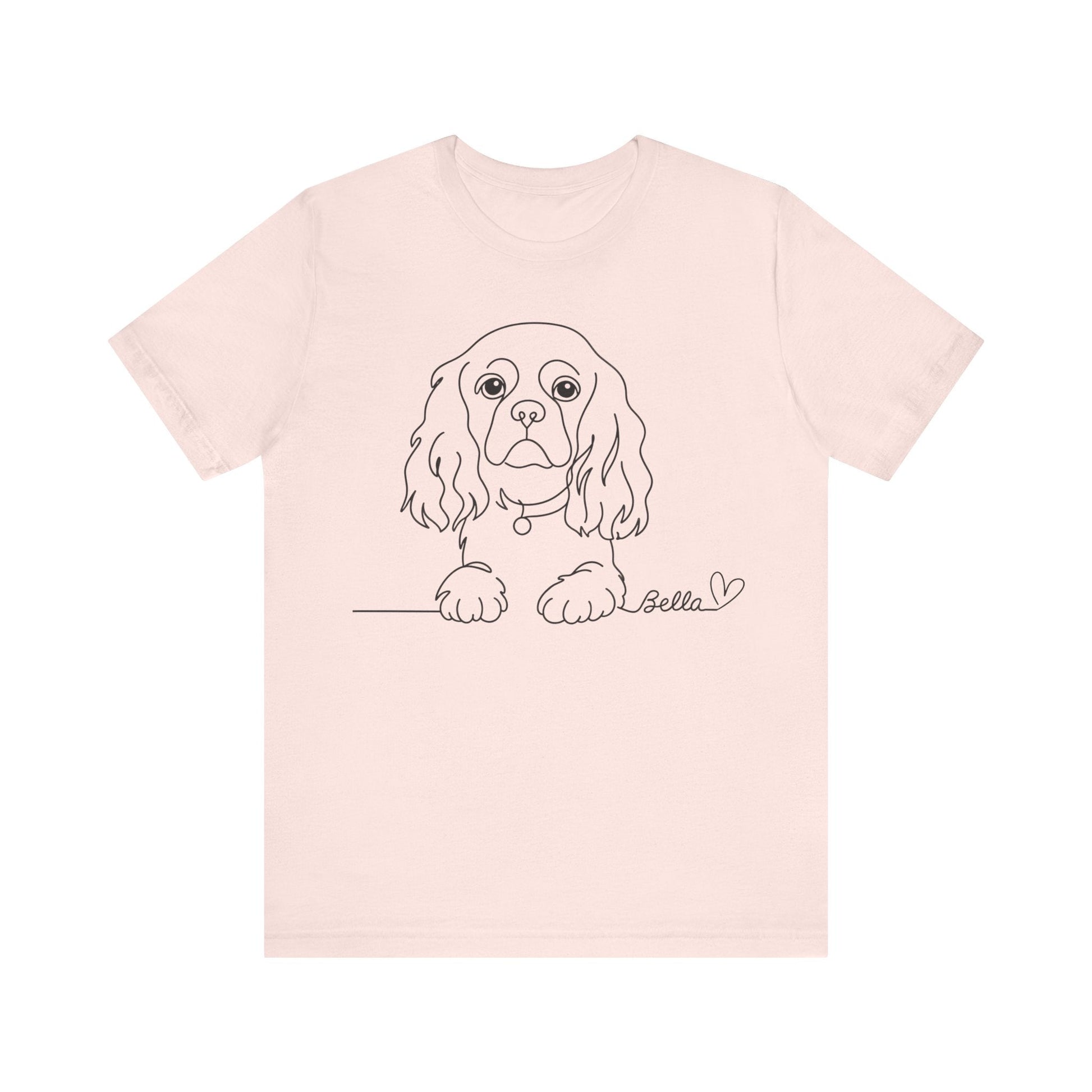 Printify T-Shirt Cavalier King Charles Name Single Line TShirt