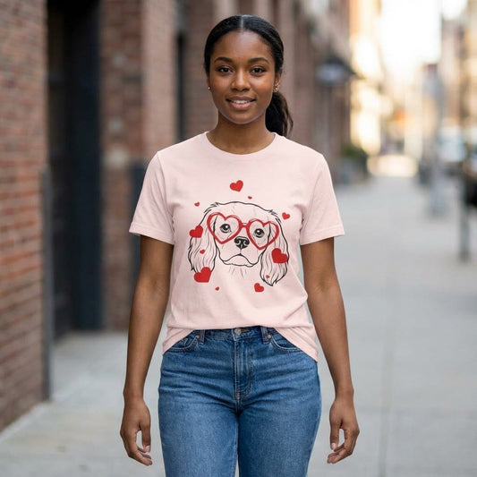 Cavalier Nerdy Valentine Unisex Tshirt