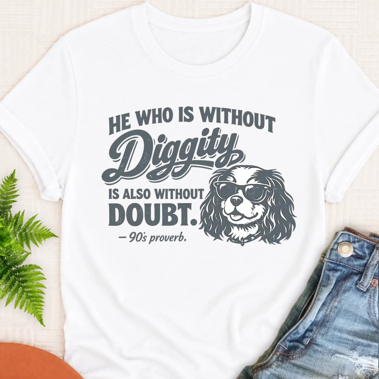 T-Shirt White / S Cavalier King Charles No Doubt Unisex TShirt