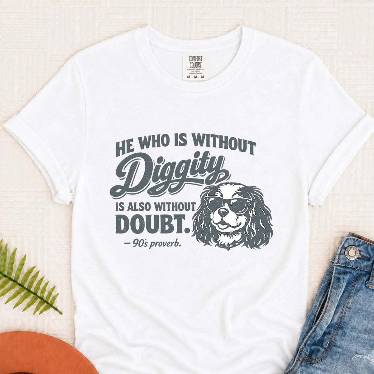 Cavalier King Charles No Doubt Unisex TShirt White