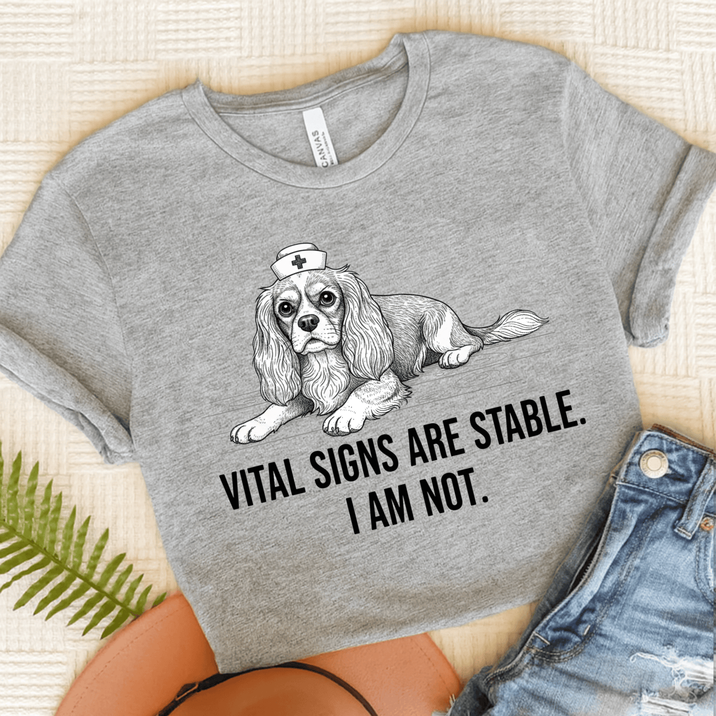 Cavalier Nurse Funny Unisex TShirt Athletic Heather