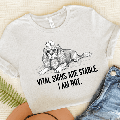 Cavalier Nurse Funny Unisex TShirt Ash