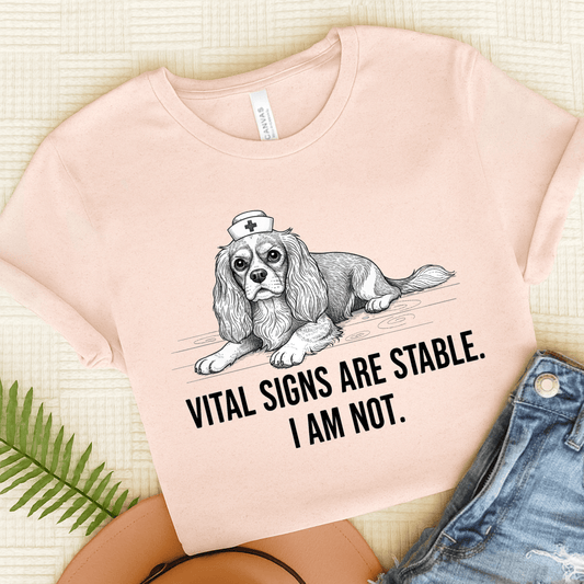 Cavalier Nurse Funny Unisex TShirt Soft Pink
