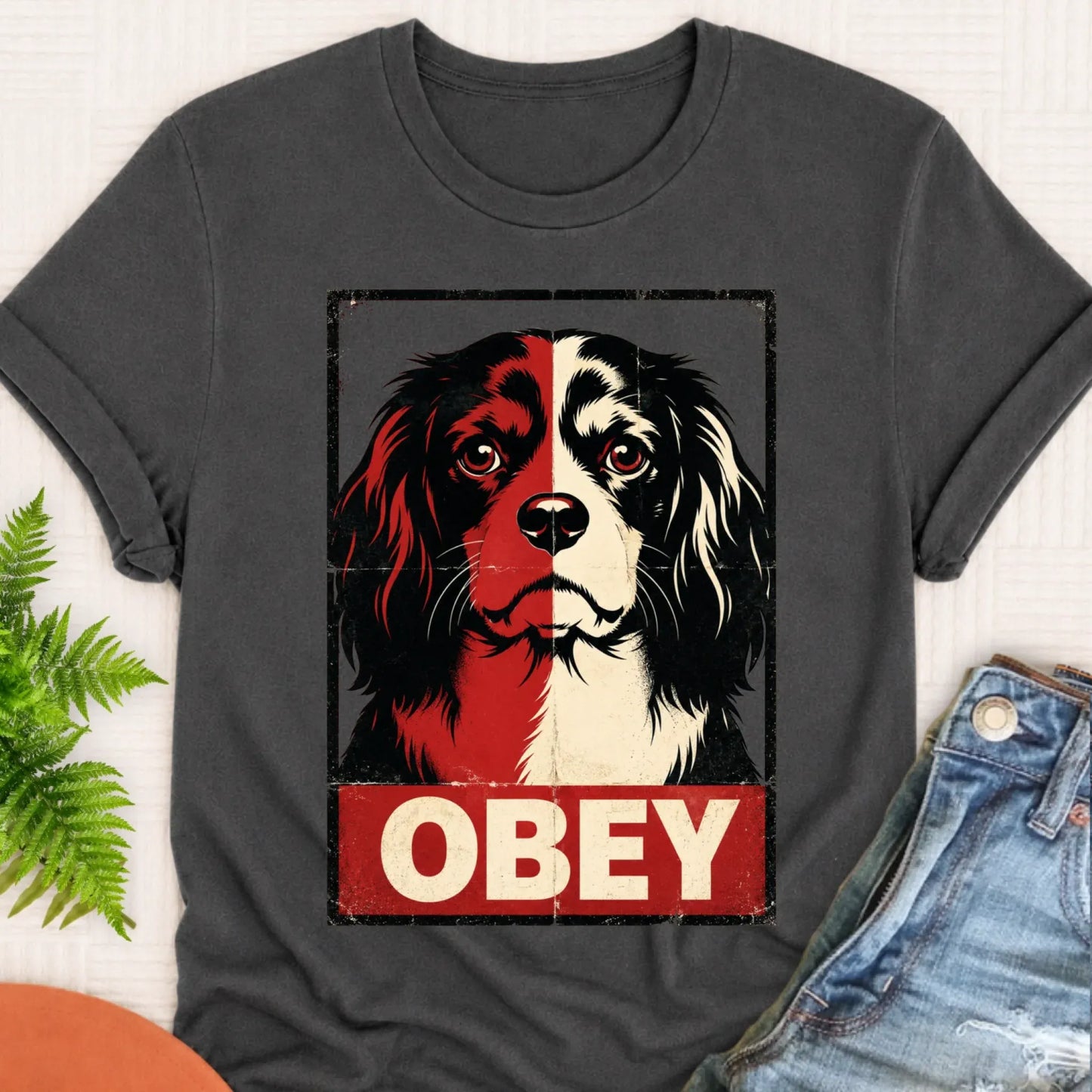 T-Shirt Pepper / S Cavalier King Charles Obey Funny Unisex Tshirt