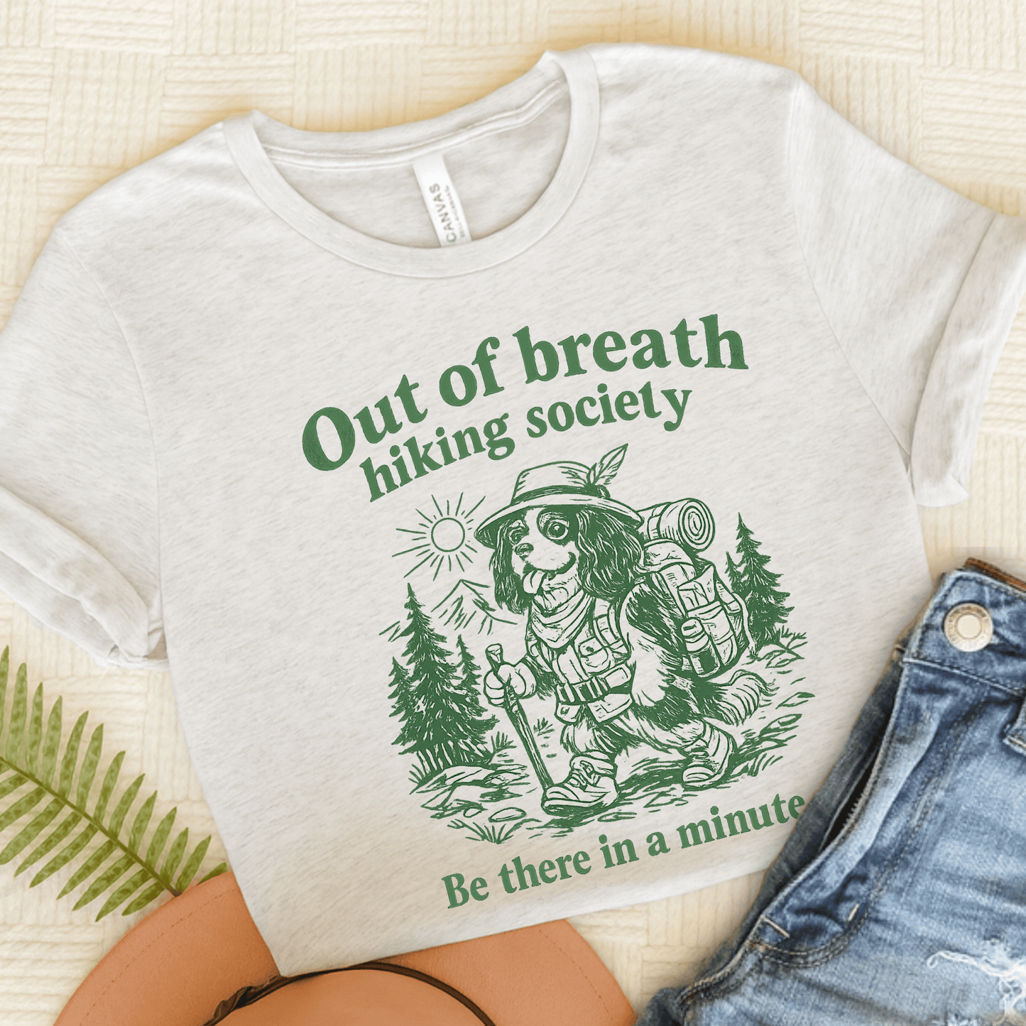 Cavalier Out of Breath Hiking Unisex TShirt Ash