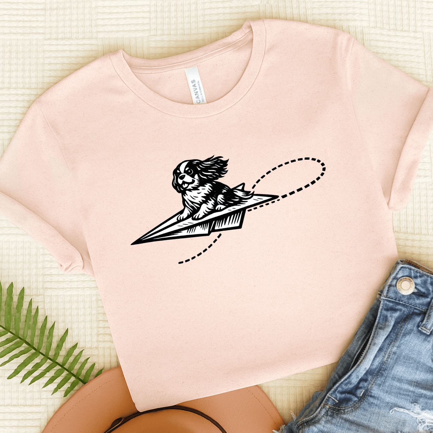 Cavalier Paper Airplane Unisex TShirt Soft Pink