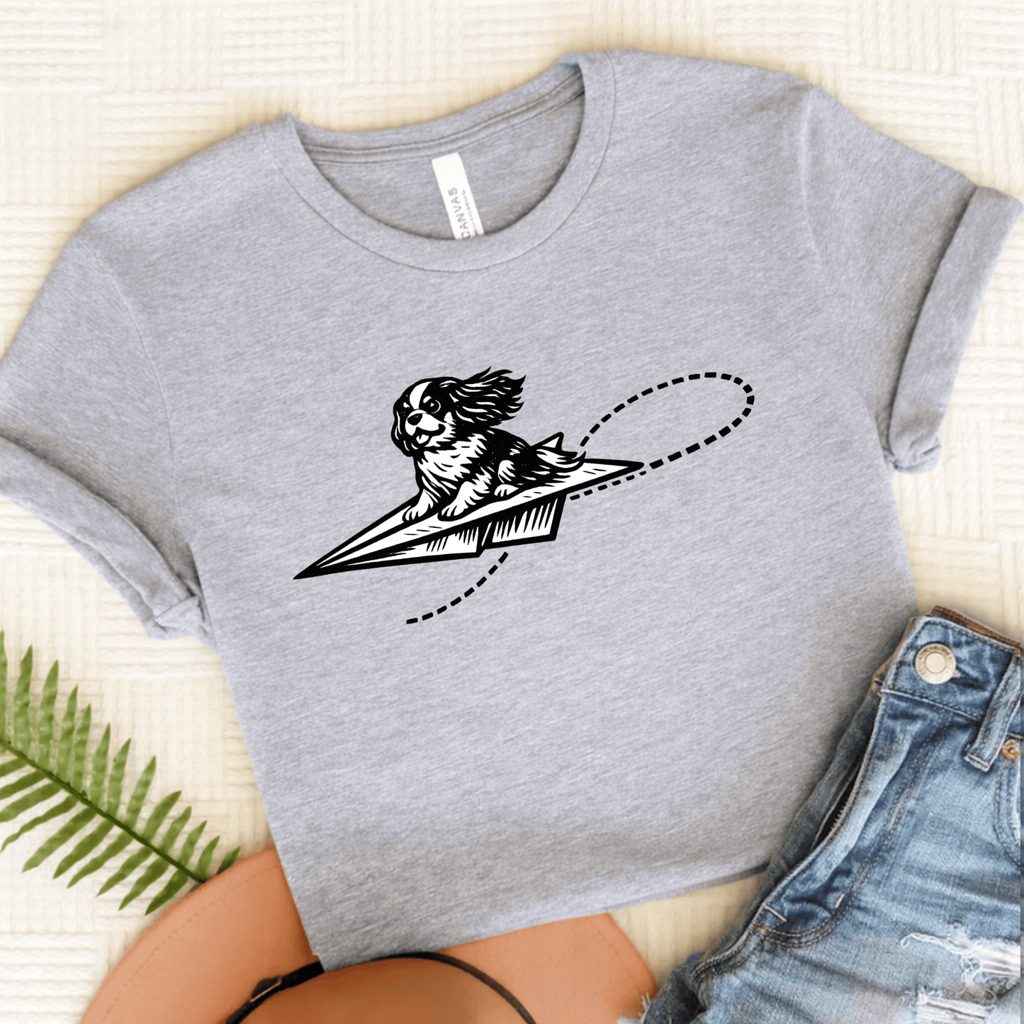 Cavalier Paper Airplane Unisex TShirt Athletic Heather