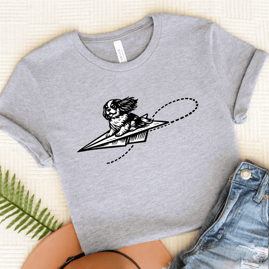 Cavalier Paper Airplane Unisex TShirt Athletic Heather