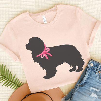 Printify T-Shirt Soft Pink / S Cavalier King Charles Silhouette TShirt