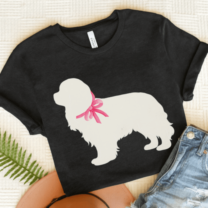 Printify T-Shirt Black Heather / S Cavalier King Charles Silhouette TShirt