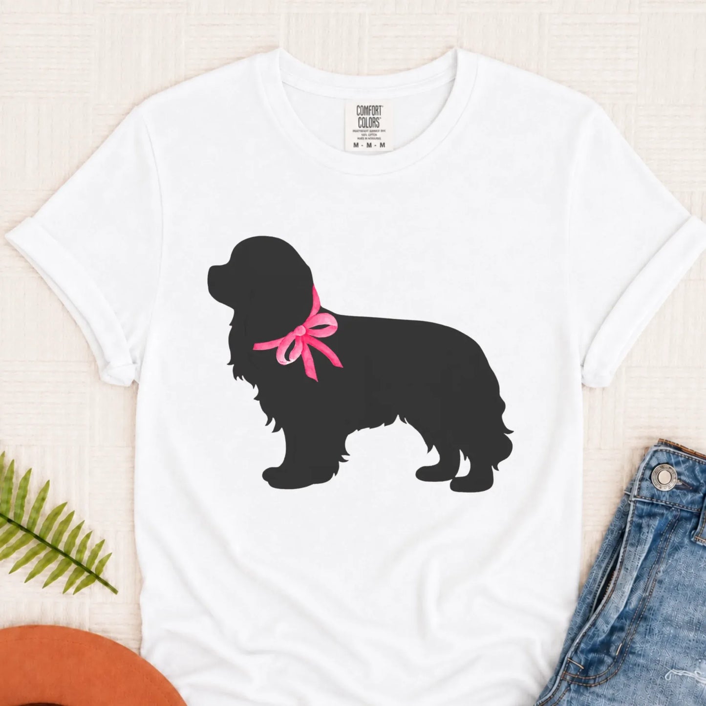 T-Shirt White / S Cavalier King Charles Silhouette Unisex TShirt
