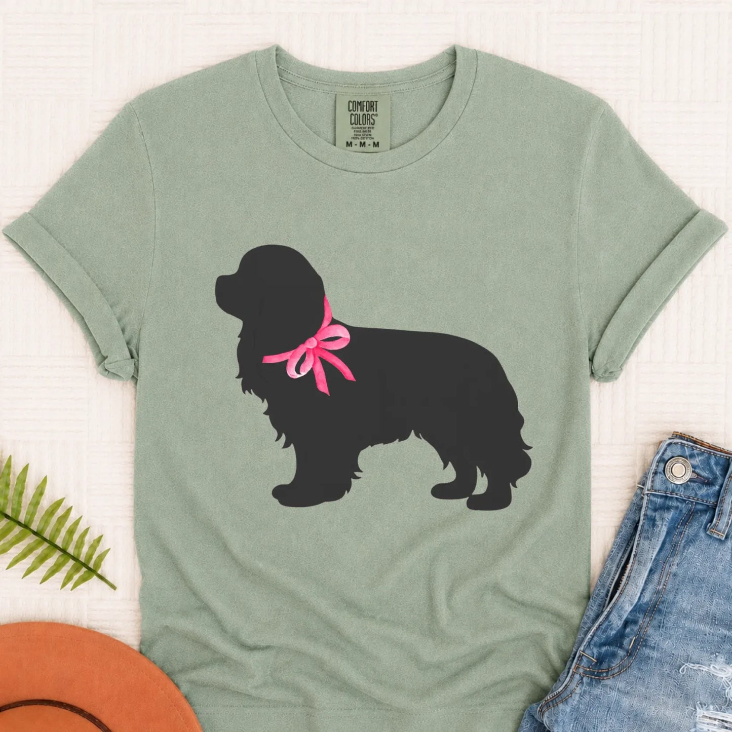 T-Shirt Bay / S Cavalier King Charles Silhouette Unisex TShirt