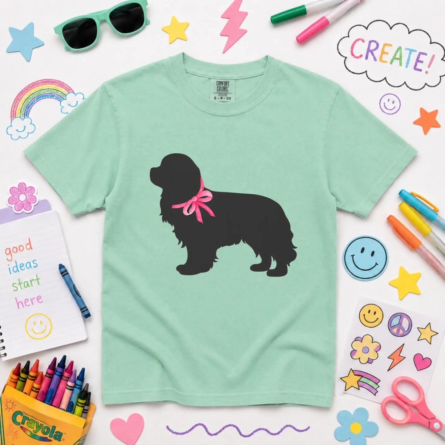 Youth Tshirt Island Reef / XS Cavalier King Charles Silhouette Unisex Youth TShirt